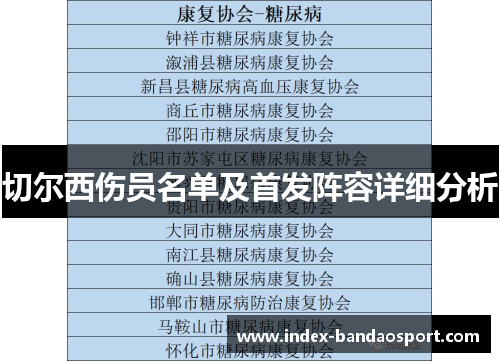 切尔西伤员名单及首发阵容详细分析 切尔西伤员名单及首发阵容详细分析
